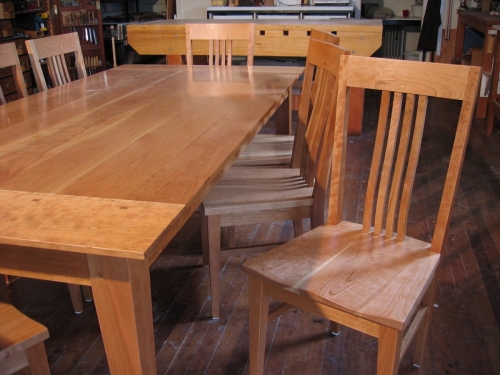 American Cherry  wood dining table and chairs